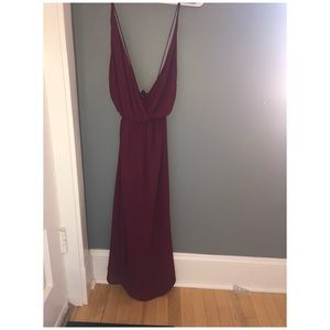 Floor Length Magenta Gown